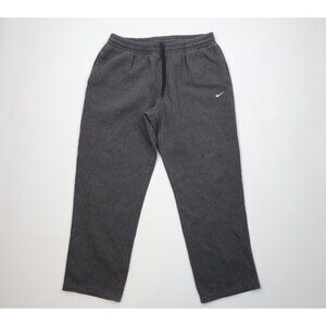 Vtg Y2K Nike Mens 2XL Travis Scott Mini Swoosh Wide Leg Sweatpants Pants Gray